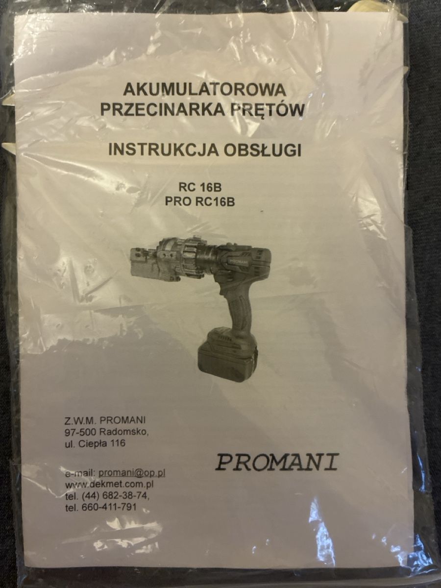 Tutte le macchine: Rebar Cutter Promani RC 16B PRO used condition – Usato da Glarus venduto da pab_r8bc 1