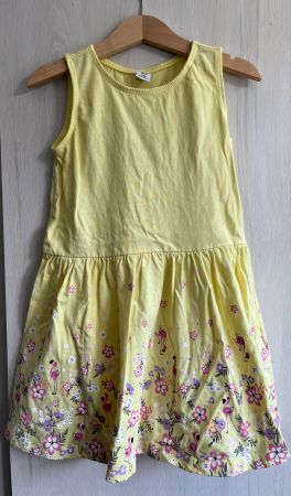 Sommerkleid Gr 110 gelb *Blumen & Glitzer*
