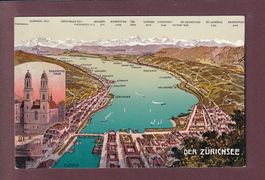 ZÜRICH und Umgebung - Vogelschau