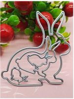Stanzschablone Nr. R150, Ostern, Hasen 4er (Sizzix geeignet)