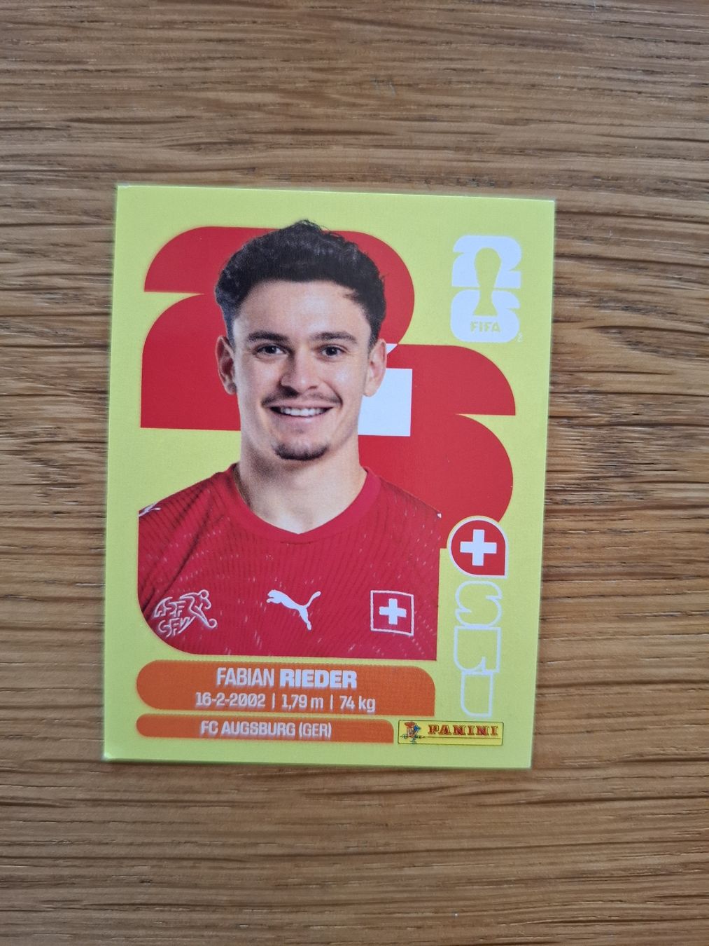 Panini Cartes à collectionner: Panini Fabian Rieder SUI 12 – Neuf (Voir description) à Lostorf par NathanjaB