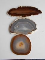 Achatplatten, geschliffen poliert ca. 730 gr Brasilien