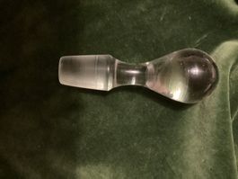 Karaffenstopfen Glas rund klar guter Zustand gebraucht