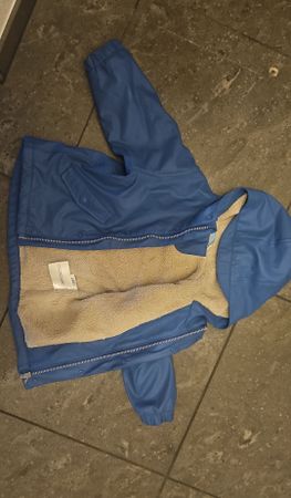 Kinder Regenjacke Gr. 86 mit Fleece innen