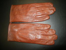 AUTO echt Leder Handschuhe Herren Gr. S / 7 rehbaun rotbraun