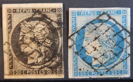 Frankreich Kat. 3-4 gest. 1849/50 Kat. 80 Euro