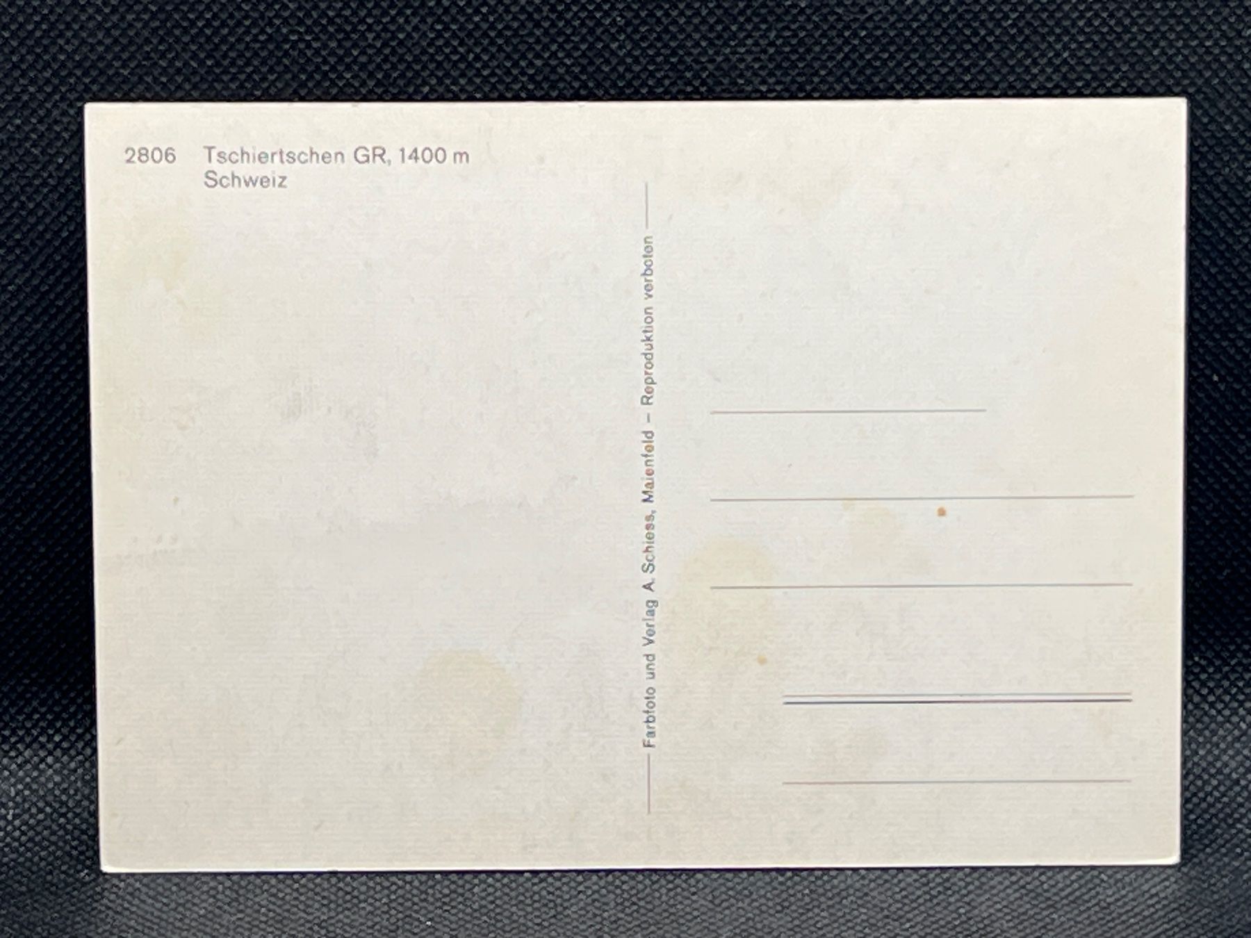 Cartoline postali: Tschiertschen GR, 1400m Schweiz – Usato da Widnau venduto da Brusi9 1