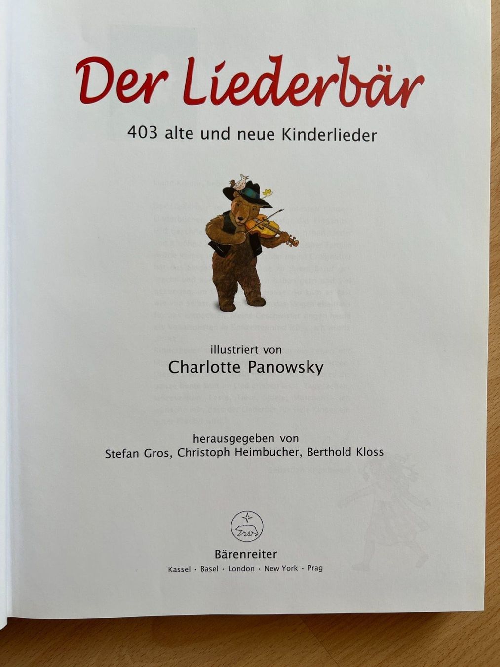 Livres: Der Liederbär – D'occasion à Balzers par Alannah 1