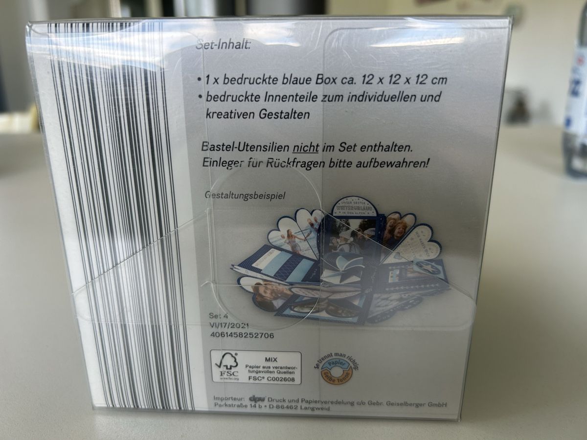Kit bricolage: Geschenkbox neu Farbe blau: Casa Deco Explosions-Geschenkbox – Nuovo e nell'imballaggio originale da Neuendorf venduto da Juhlin01 2
