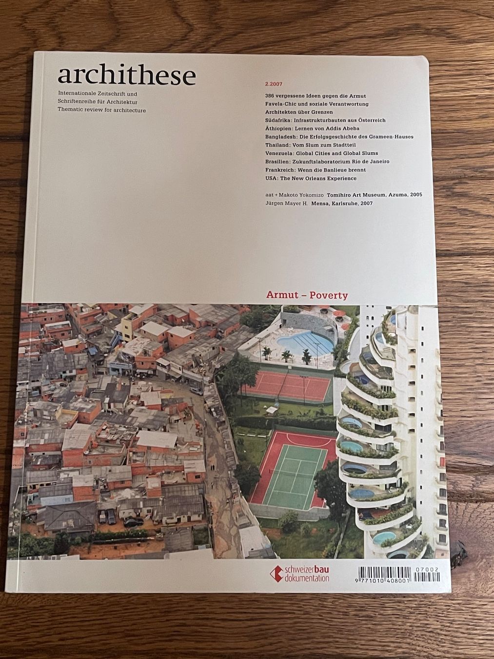 Riviste & Magazine: Architekturzeitschrift: Archithese „Armut“ – Usato da Zuerich venduto da Dorsi
