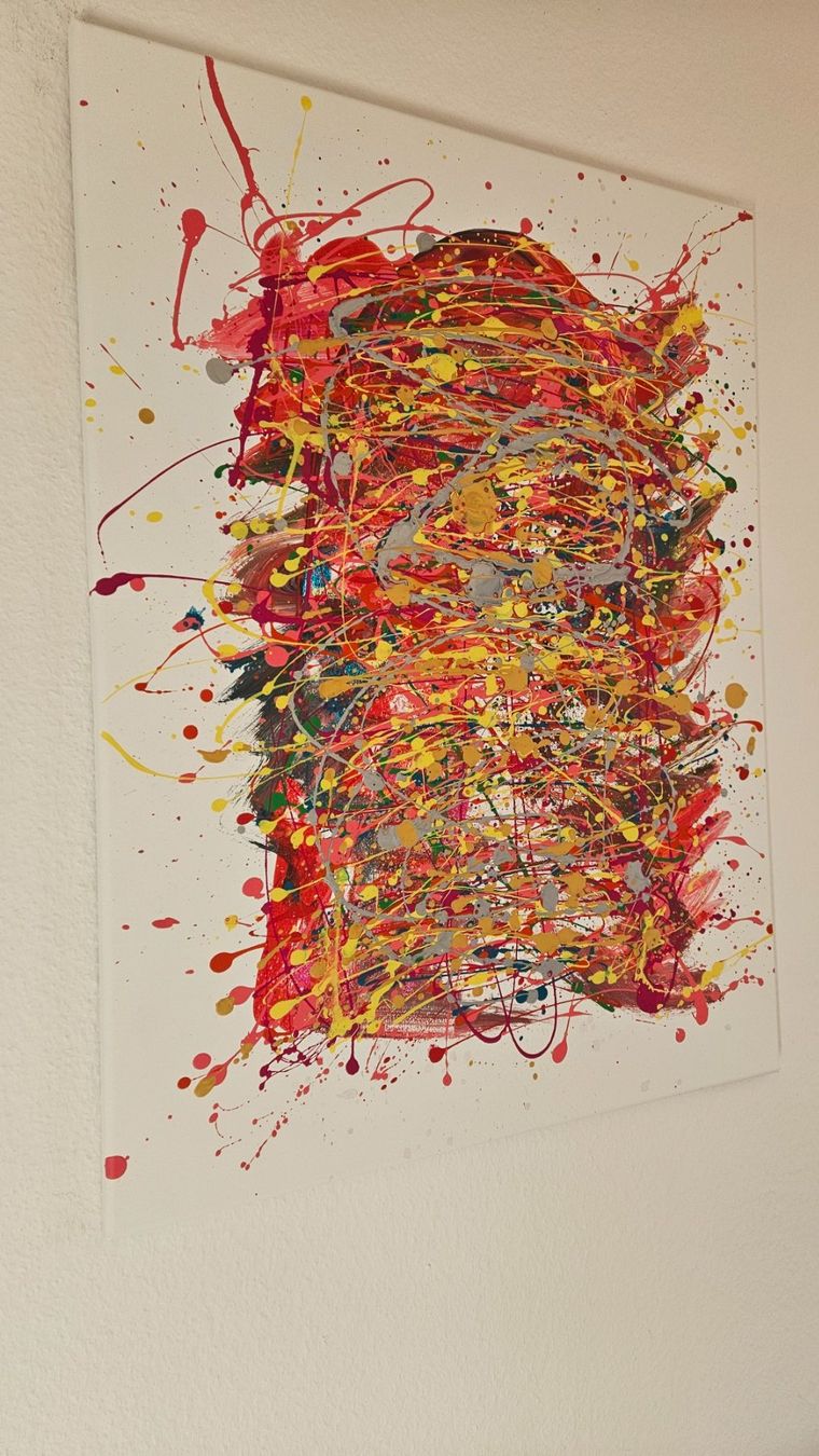 Gemälde: Tableau abstrait, explosion de couleurs vives, unique! – Neu (gemäss Beschreibung) aus Le Locle von fab_c9hh 2