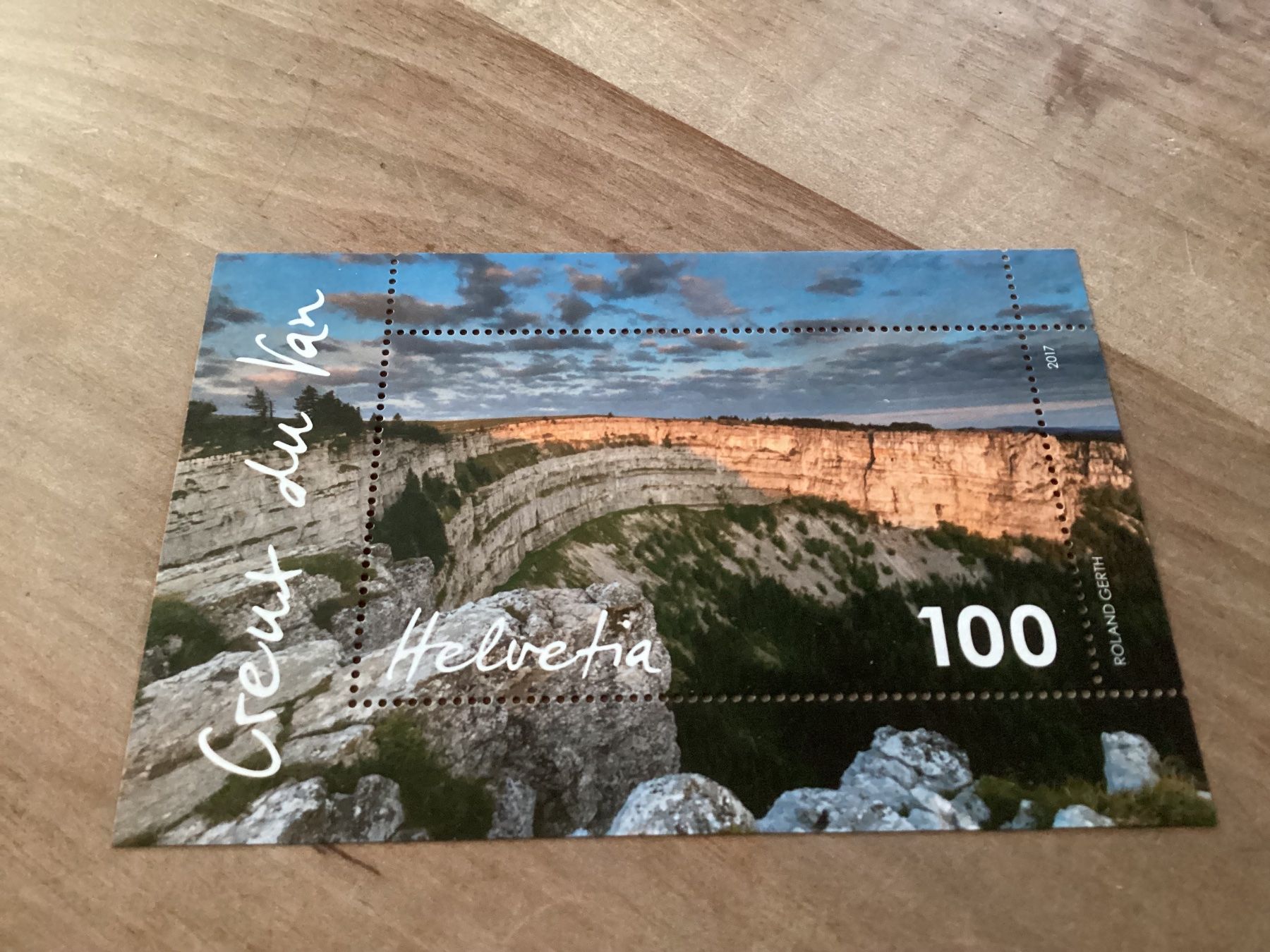Tutti i francobolli: 2017 Sonderblock Briefmarken postfrisch Creux du Van – Nuovo (secondo la descrizione) da Seftigen venduto da Muggelwomb