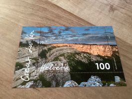 2017 Sonderblock Briefmarken postfrisch Creux du Van