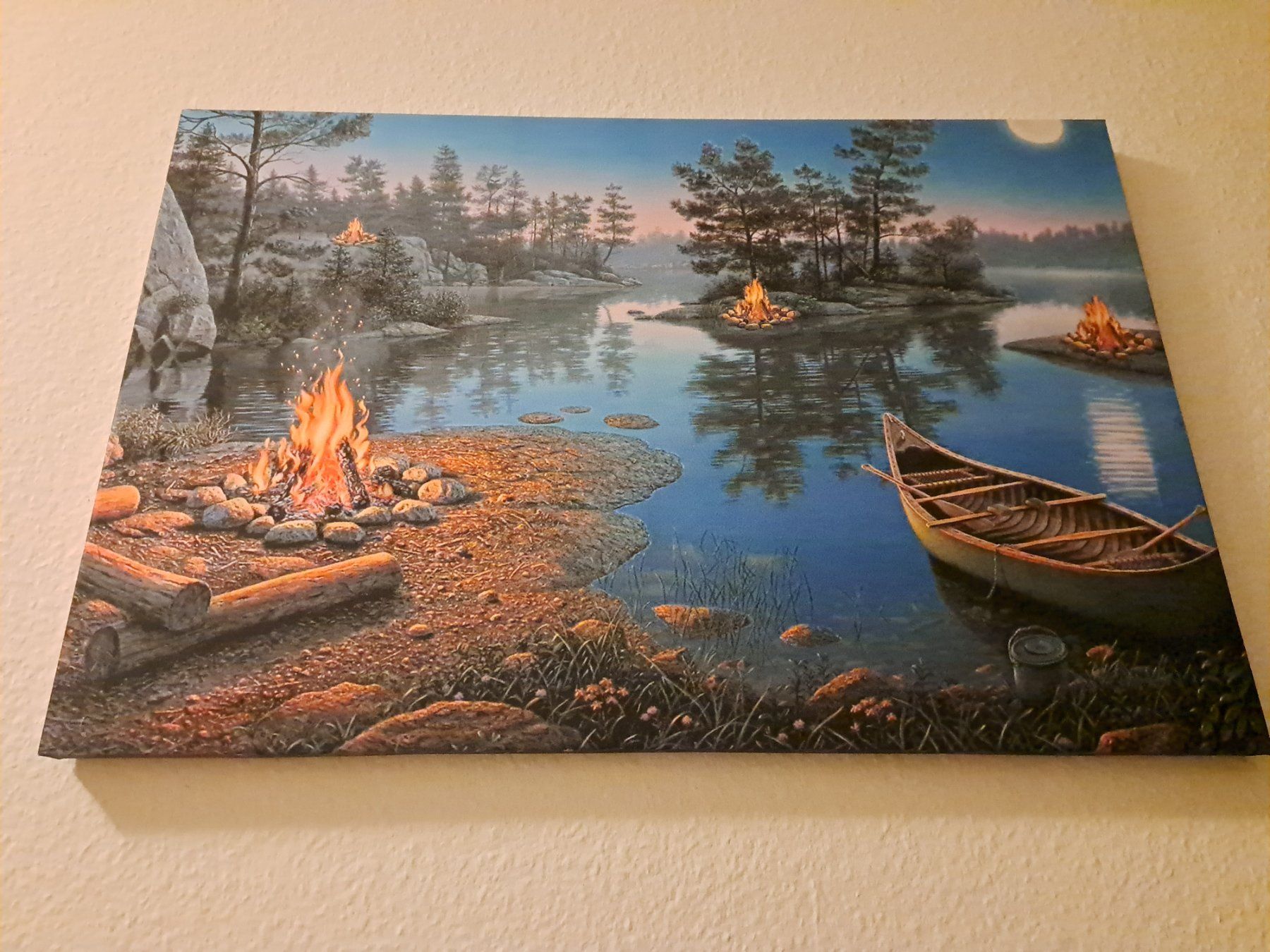 Foto & Immagini: LED Kunstbild Lager Feuer Alaska flackerndem Licht & Boot – Nuovo e nell'imballaggio originale da Kilchberg ZH venduto da ruedi34 3