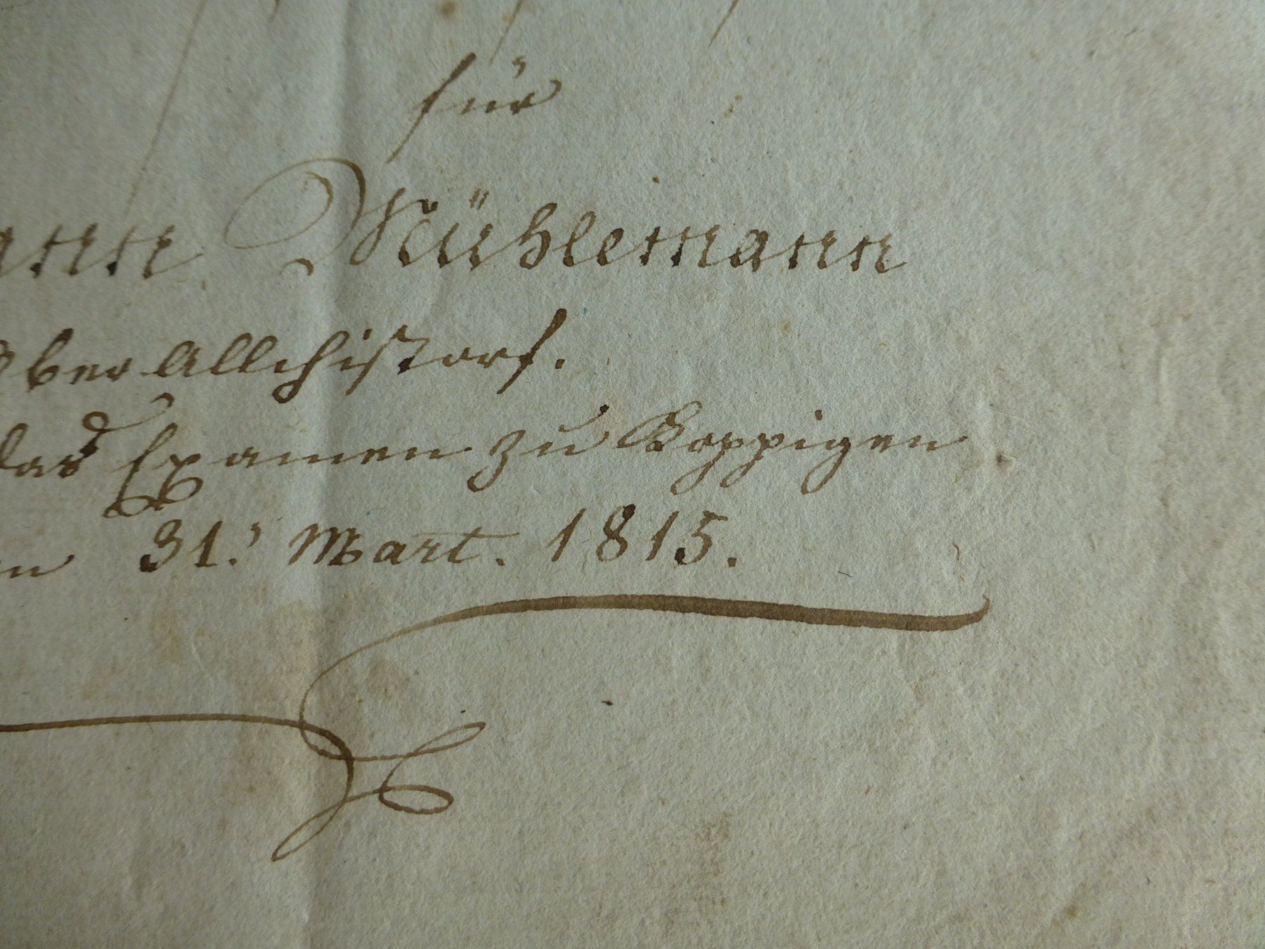 Dokumente: Alchensdorf, 31.März 1815   Erbteilung – Gebraucht aus Bettlach von 1saurer 1