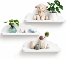 Wolkenregal Kinderzimmer 3er Set Wandregal Weiss Deko