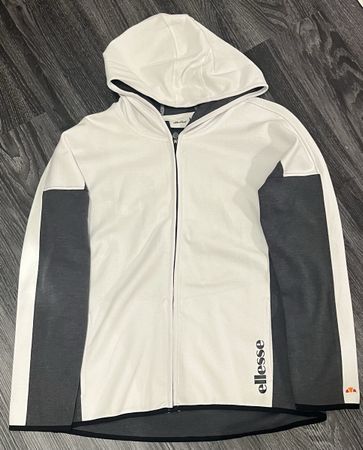 Ellesse Kapuzenjacke Grau/Weiss Grösse L - neu