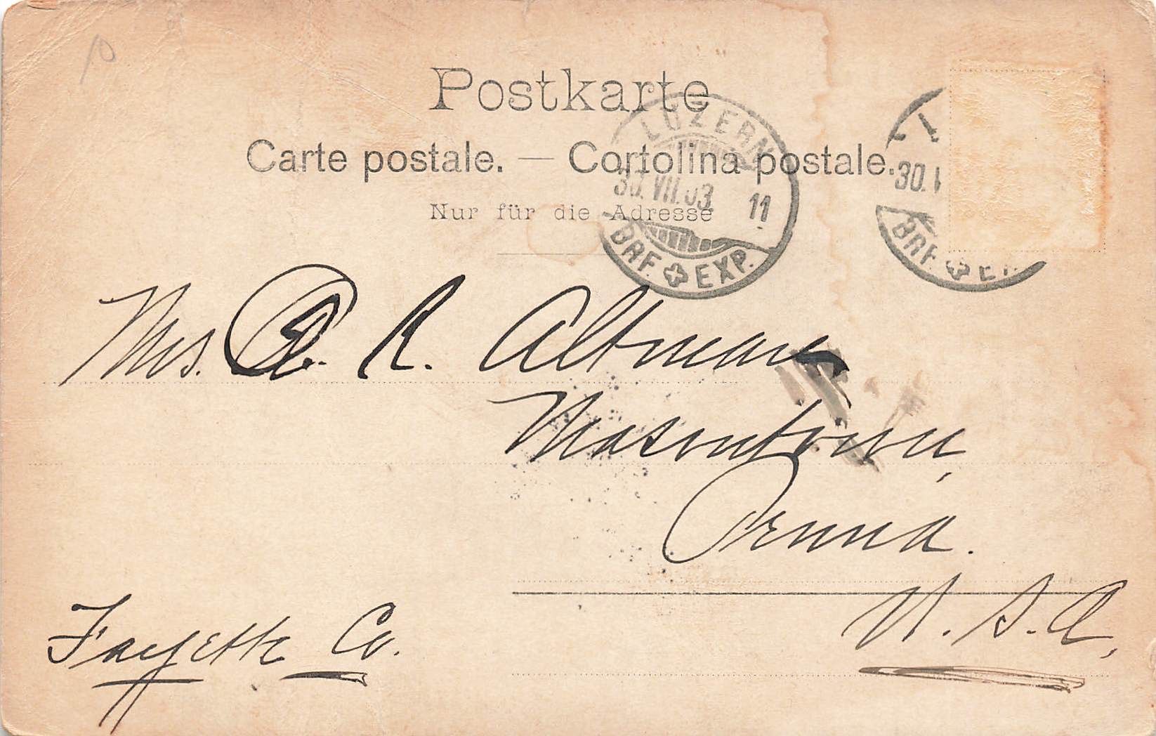 Cartoline postali: Luzern (LU) Hotel Schweizerhof – Usato da Biasca venduto da Blenio71 1
