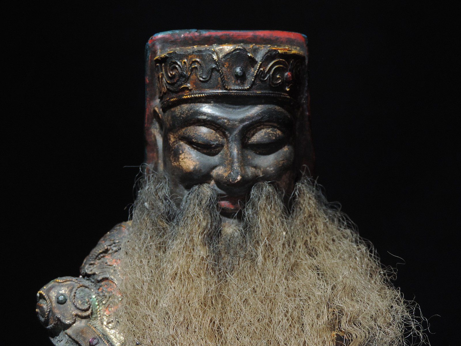 Skulpturen & Statuen: alte, chinesische Ahnenfigur, mit Bart, Holzschnitzerei – Gebraucht aus Duggingen von roterbambus 2