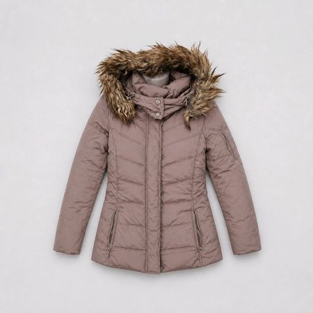 Daunen Mantel ESPRIT Casual Gr. 34 Kragen / Kapuze abnehmbar