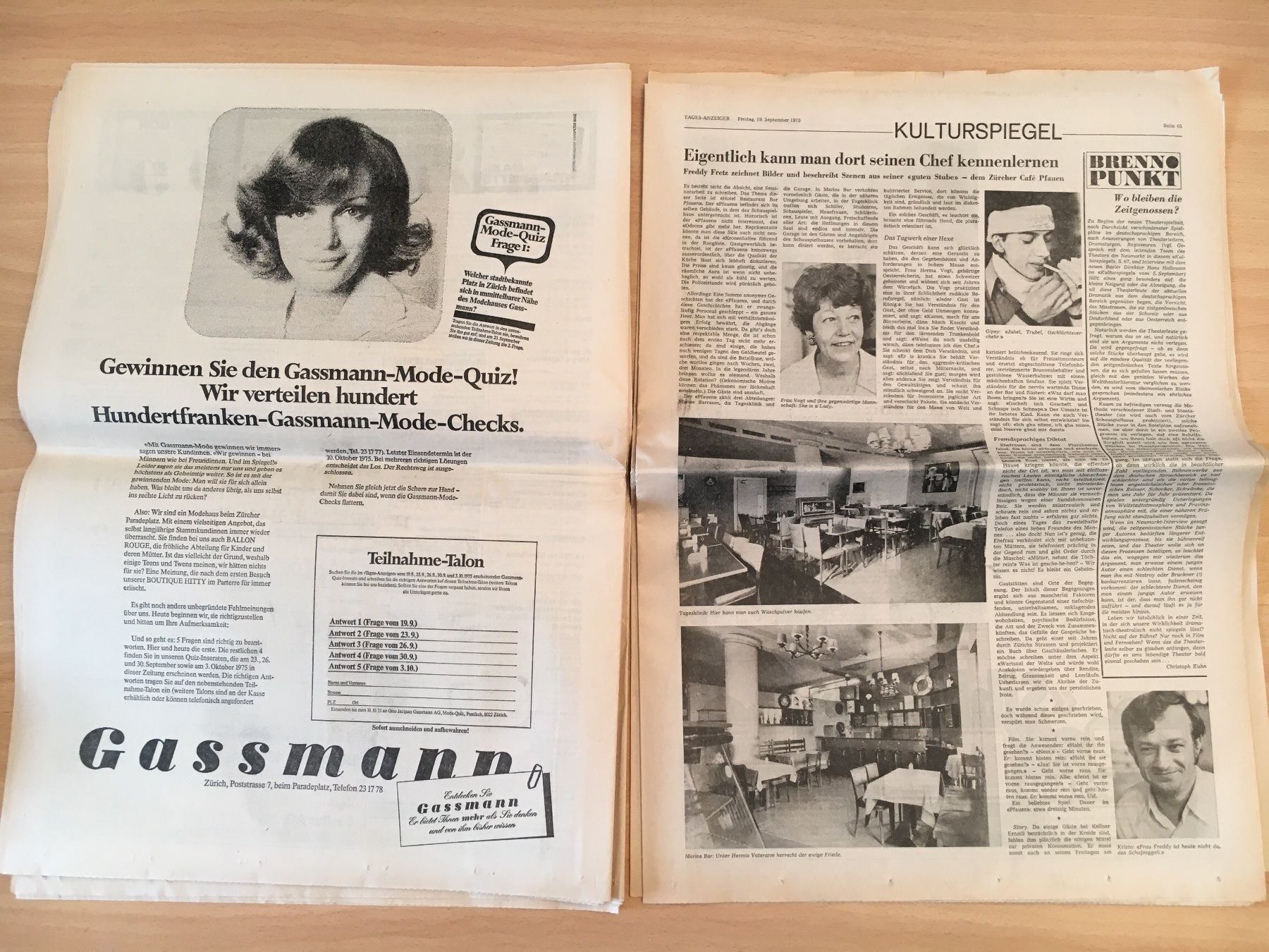 Zeitschriften & Magazine: Tagesanzeiger vom 19. September 1975 – Gebraucht aus Luzern von Jiggy_8898 8