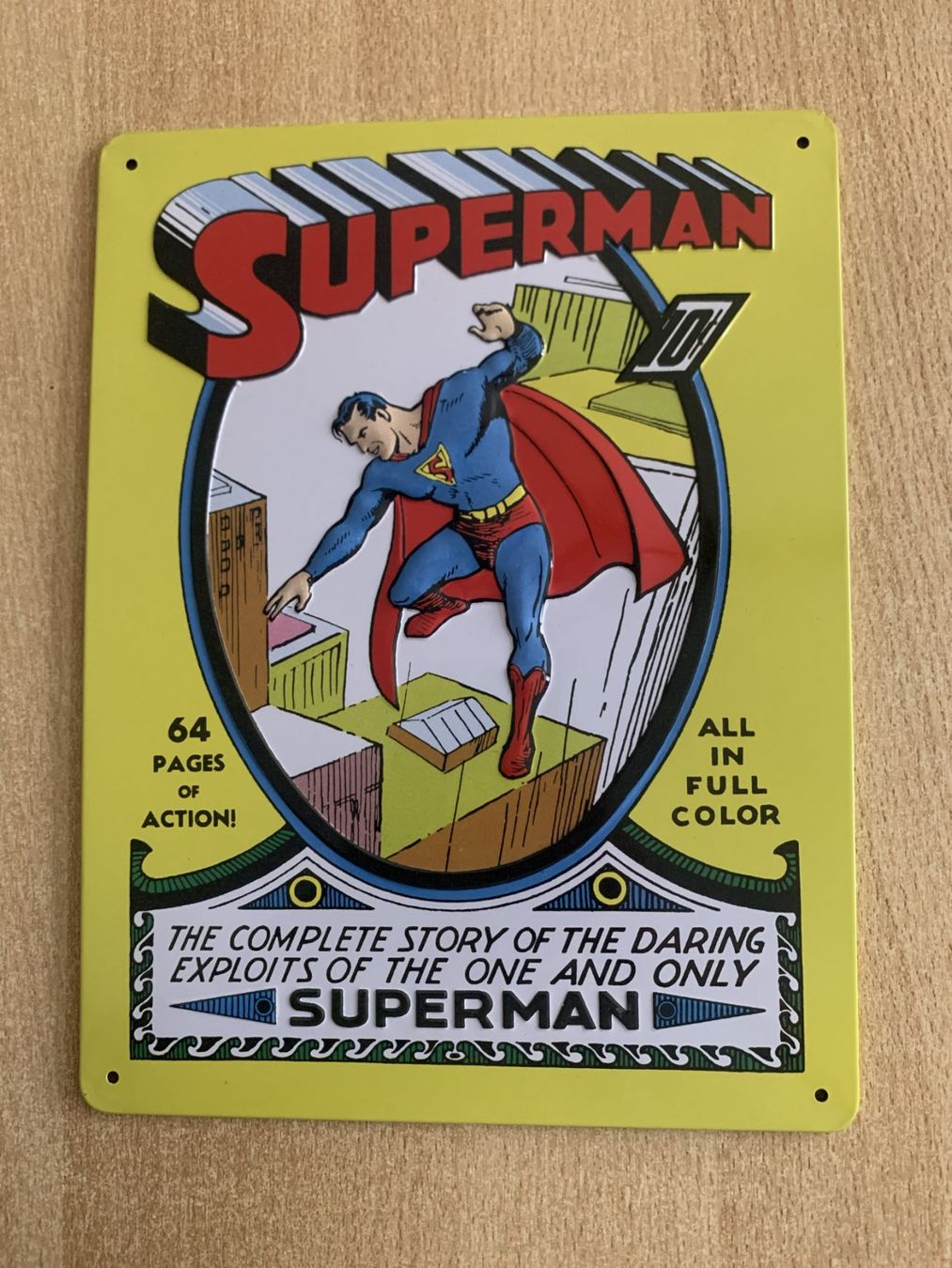 Insegne: Superman Blechschild DC Comics Comic Cover Schild 3D-Prägung – Nuovo (secondo la descrizione) da Reinach BL venduto da con_ync2 1