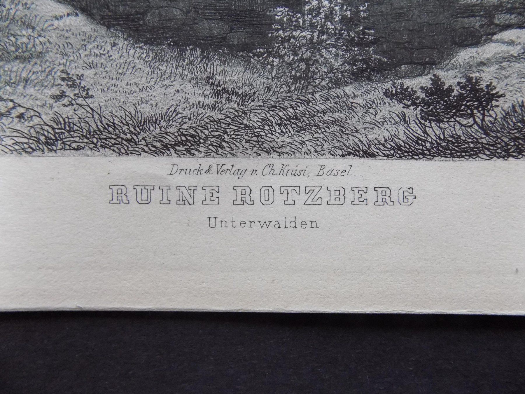 Incisioni: Ruine Rotzberg Ennetmoos – Usato da Risch venduto da Rischli15 2