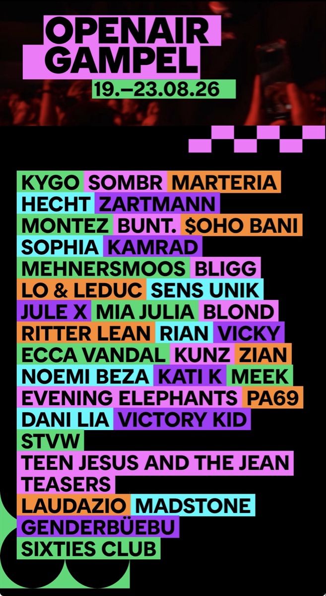 Tickets: 2 x 4-Tagespass Openair Gampel – Neu und originalverpackt aus Madetswil von Sydney0