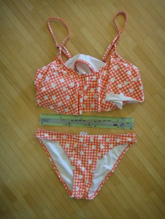 Neu Bikini Sommer Karomuster  Gr. 15-16 Jahre 172 cm