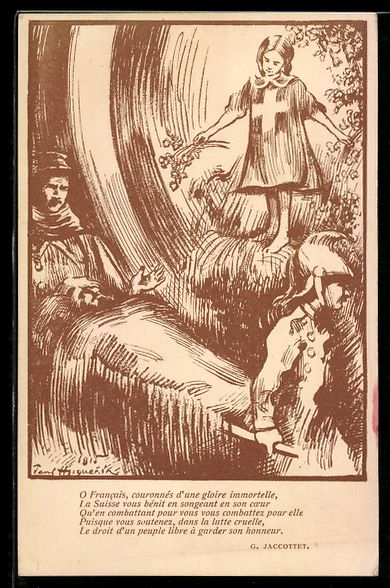 Cartoline postali: Helvetia als Mädchen mit Blumen und kra – Usato da Berlin venduto da bartko-reher