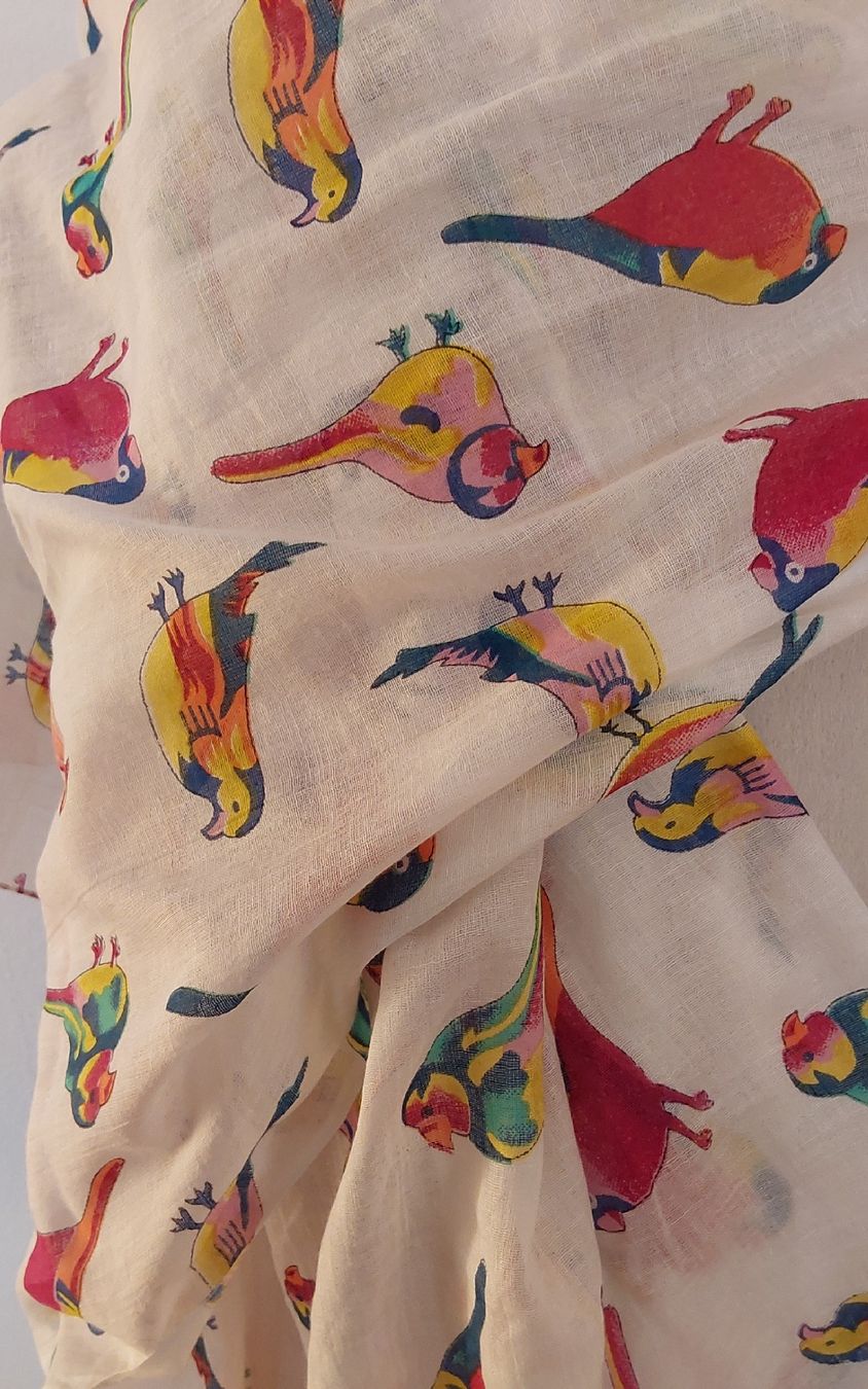 Foulards & écharpes: Schal Baumwolle Motiv Papageien – Neuf (Voir description) à Köniz par scopello12 2