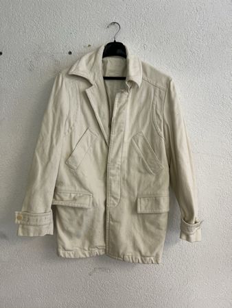 Gianfranco Ferre Jacke weiss Baumwolle Grösse 50 gebraucht
