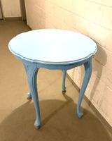 Tisch rund hellblau shabby chic - Masse H: 73 cm, D: 70cm