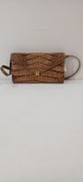 Krokodil-Lederhandtasche Vintage Braun