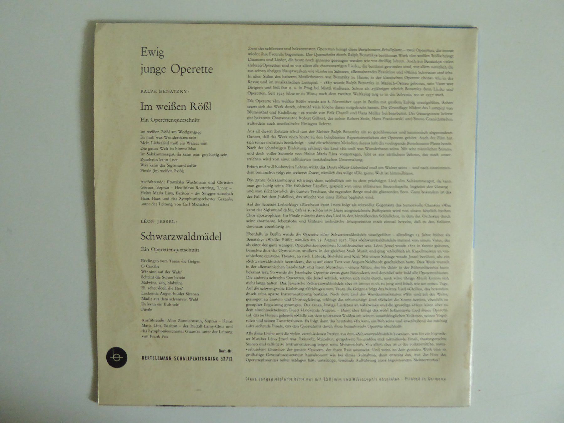 Vinyles: Ewig junge Operette – D'occasion à Zürich par Chaeffeler 1