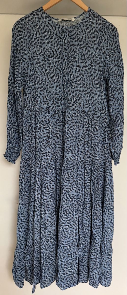 Zara Vestiti: Kleid ZARA blau gemustert Grösse S – Usato da Widnau venduto da freipe