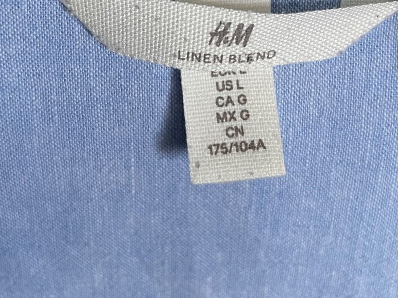 H&M Chemisiers: Hemd hellblau Leinen/Baumwolle – D'occasion à Felben-Wellhausen par begean 2