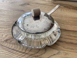4-teilige versilberte Zuckerdose/Konfitürendose