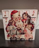 Vintage Holz Adventskalender, Santa Motiv - Neu!