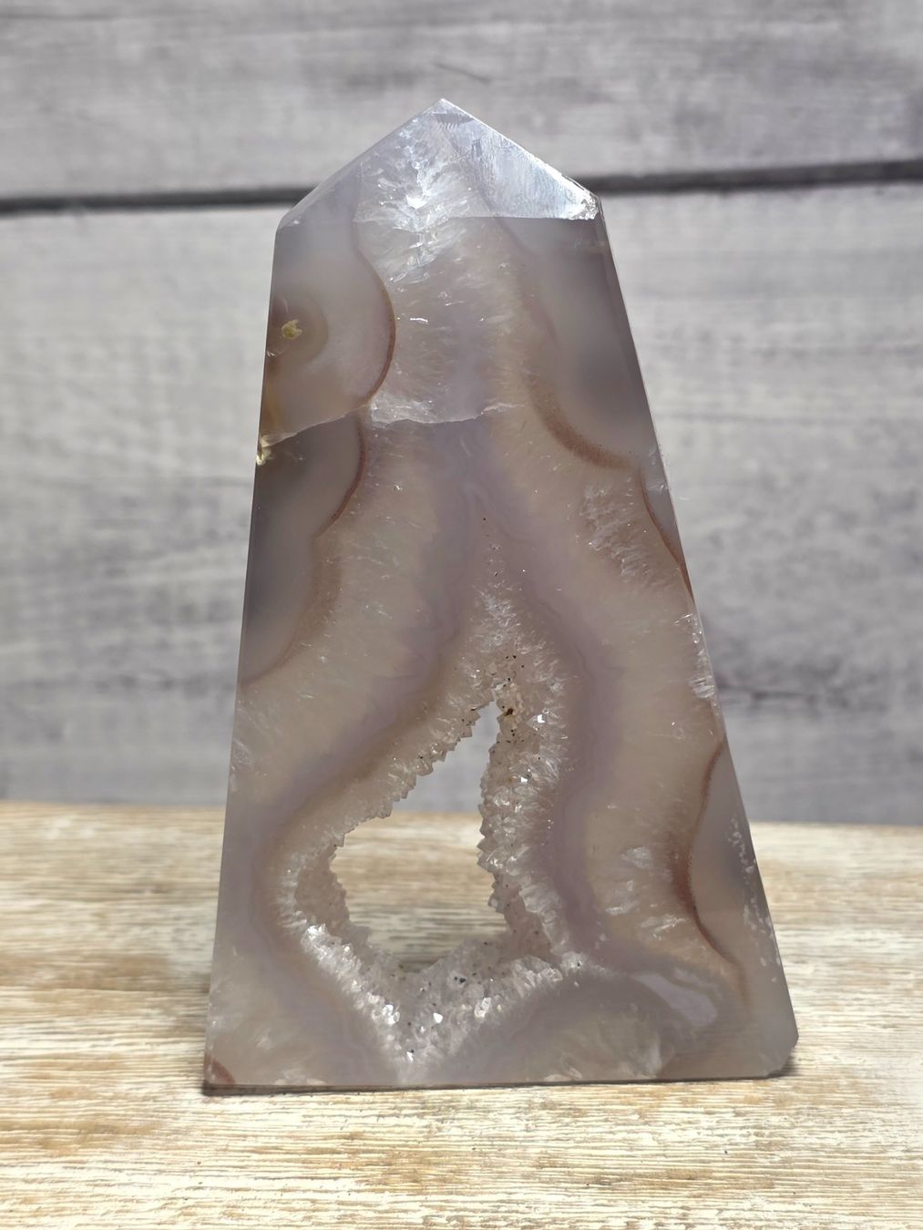 Minerali & Pietre curative: Hübscher Achat Obelisk 202g – Nuovo e nell'imballaggio originale da Matzingen venduto da Shay_Crystalz