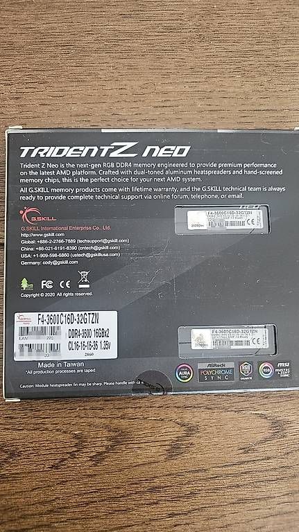 Memory / RAM: RAM ddr4 Trident Z – Gebraucht aus Lausanne von pat_6plk 2