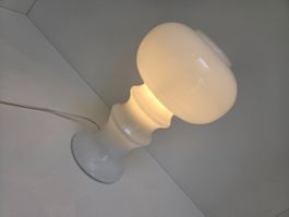 Vintage Space Age Design Lampe Weiss Glas in den 70er