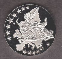 Farb-Medaille, Europäische Wahrung, Zypern 01.01.2002