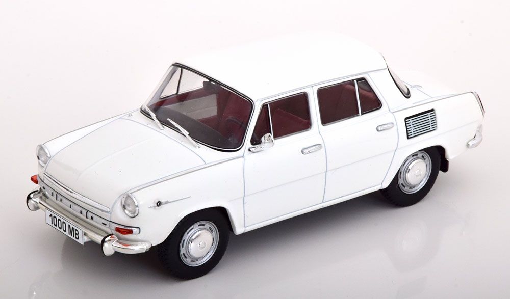 Skoda Modellini d'auto: SKODA 1000 MB WEISs 1:24 WHITEBOX – Nuovo e nell'imballaggio originale da Suhr venduto da Moebelsiralfred