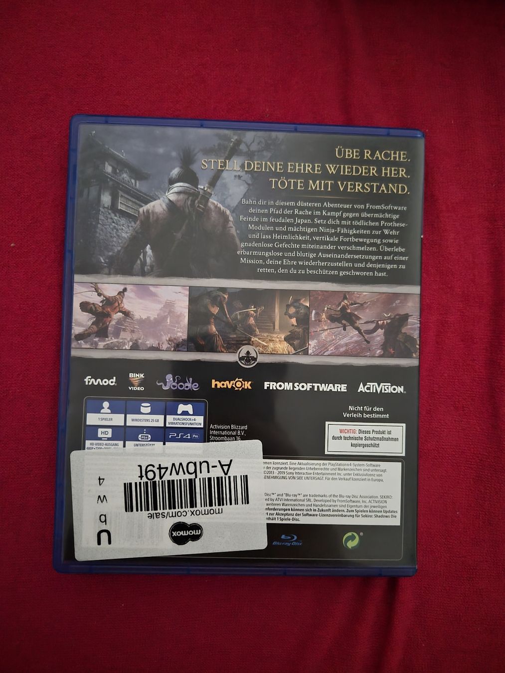 Sony Spiele: Sekiro: Shadows Die Twice (PS4) – Neu (gemäss Beschreibung) aus Wabern von konbini 1