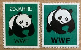 2 Vignetten / Marken Panda WWF