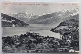 Thunersee - Spiez mit Schloss und Alpen