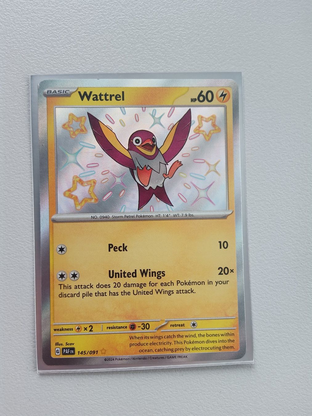 Pokémon Sammelbilder & Trading cards: Wattrel Shiny - Paldean Fates – Gebraucht aus Altstätten SG von