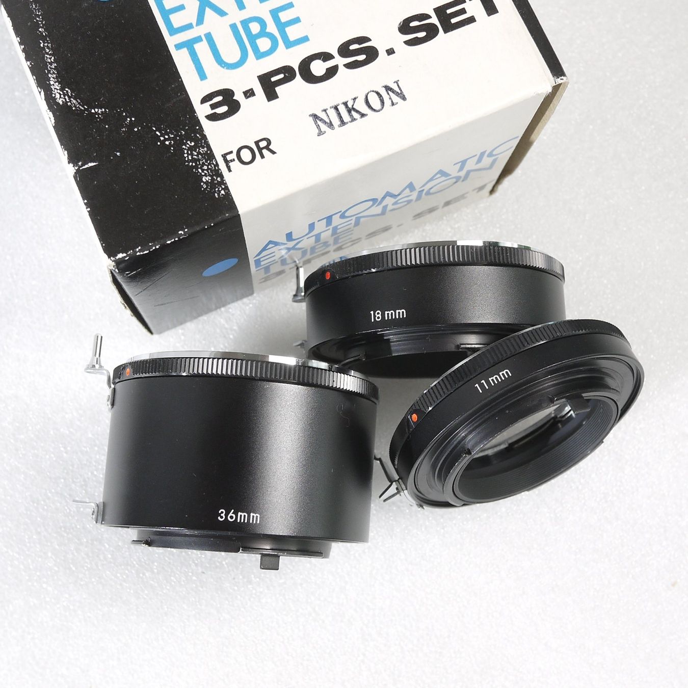 Nikkormat Fotocamera: Pre Ai Automatic Extension Tubes 3x Set – Nuovo (secondo la descrizione) da Egg b. Zürich venduto da JCB 1