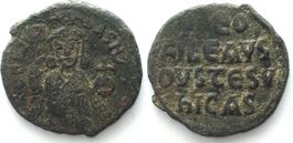 Byzanz THEOPHILUS. 829-842. AE Follis, VF+ ss+